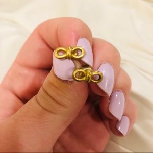 Marc Jacobs gold bow earrings